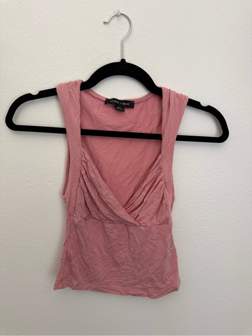 silence + noise Dusty Rose Sleeveless Wrap Tank